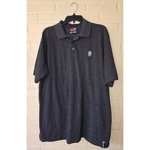 Southpole Logo Polo Shirt Men’s Size XXL Y2K Charcoal Hip Hop